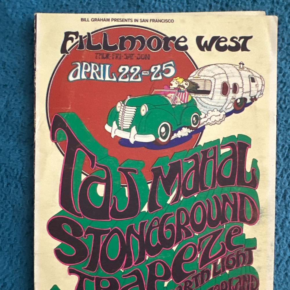 Vintage Fillmore West Concert Poster